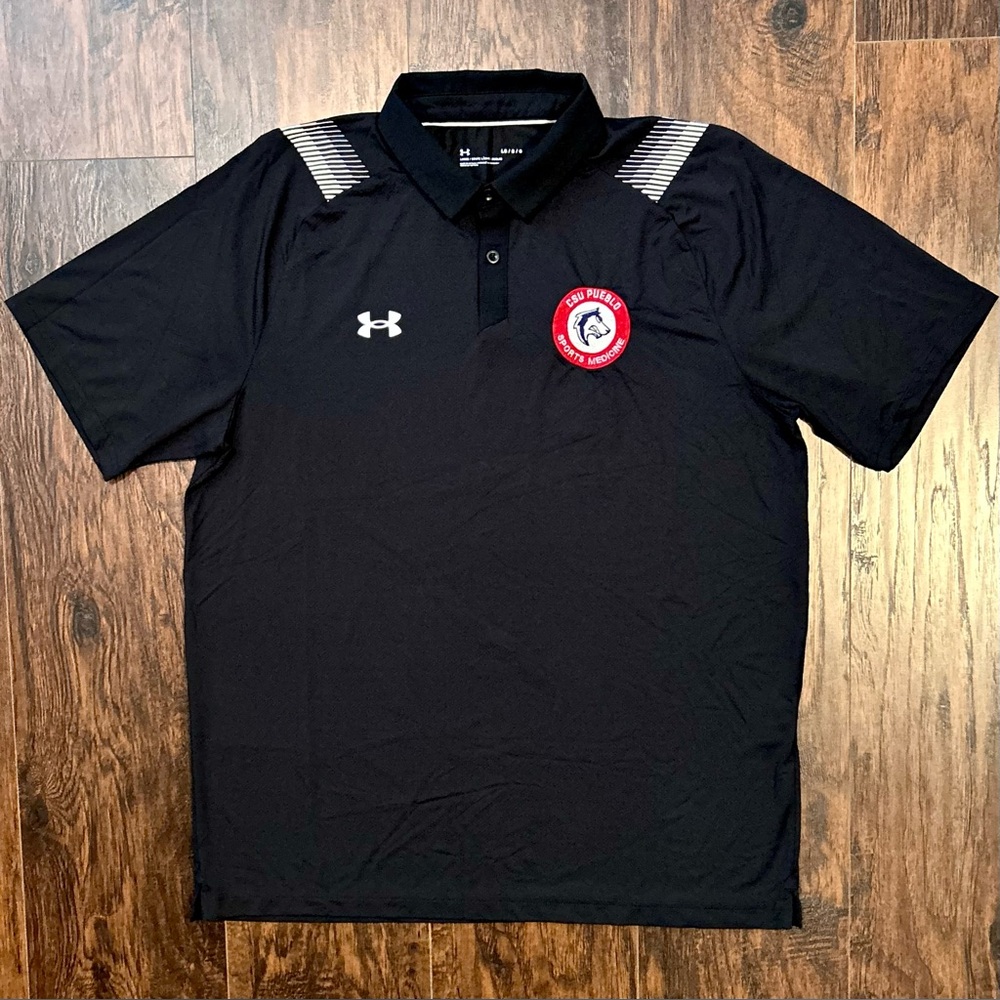 Under Armour CSU Pueblo Huskies Sports Medicine Polo Shirt Black